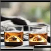 Drinkware Kitchen, Dining & Garden Glasses Home Kitchen Mountain Wooden Bottom Irish Transparent Glass Tea Cup For Whiskey Wine Vodka Bar Cl