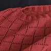 Johnature Loose Retro V-Neck Sweter Hollow Sweter Kamizelka Jesień Moda Wygodne Wszystkie mecze 5 Kolor Kobiety Knitt Vest 210521