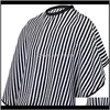 Grembiuli tessili Home GardenAdjustable Black and White Stripe Taglio / Barbiers Cape Parrucchieri Hairdressing Hair Tuting Gown Barbiere Grembiule Goccia Consegna