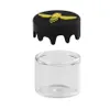 Silikonglasglas DAB-Gläser Rauchen Zubehör Kleine Biene Flaschenkappe Kapazität 6ml 10 stücke