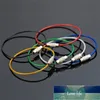 5Pcs Stainless Steel Wire Keychain Tag Rope Wire Cable Loop Screw Lock Gadget Ring Key Keyring Circle Camp Hanging Tool