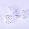 4MM d'épaisseur Quartz Banger accessoires pour fumer clou Double tête double bols givré polonais mâle femelle narguilé verre eau Bongs