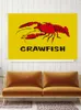 Flaga Crawfish 90 x 150 cm 3 * 5FT Custom Banner Metal Holes Przelotki wewnątrz i na zewnątrz