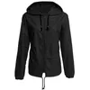 Outdoor Hooded Zipper Jackor Cardigan Vandring Vattentät och Vindskydd Raincoat Coats Kvinnors Camping Varma Ytterkläder