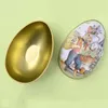 Påskparty Decor Eggs Shaped Color Rabbit Bunny Candy Chocolate Boxes Creative Mini Gift Packing Box Jewelry Storage Cans Home Party Decoration JY0953