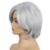 Bob Short Synthetic Wig White Color Perruques de Cheveux Loose Wave Humains Simulation Humanhair Wigs 13 Inches Wig-140