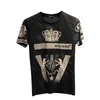 Luxury Crown Print Men's T-shirt Summer Short Sleeve T Shirt O-neck Casual T-Shirt Streetwear Men Clothes Plus Size 4XL 210527