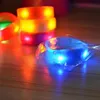 Muzyka Aktywowany Sterowanie dźwiękiem LED Migające Bransoletka Light Up Bangle Nadgarstek Club Party Bar Cheer Luminous Ręcznie Ring Glow Stick FY3389