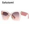 Sunglasses Oversized Square Cat Eye For Women 2021 White Graident Elegant Sun Glasses Female Fashion Black Shades