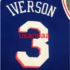 Männer Iverson Howard Simmons Embiid 3# 2021blue V-Ausschnitt Basketball-Trikot S-XXL