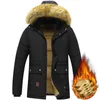 Grosso quente inverno parka homens homens capuz homens jaqueta de inverno casaco de carga militar homens plus tamanho 8xl veludo casaco quente 211204