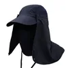 Gorra de senderismo al aire libre Cubierta de cara completa Plegable Sombrero de sol UV Protección UV Ajuste de la caza Gorra Garden Hat Hat