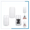 16oz Sublimation Glass Can Tumbler 12oz Frosted Cola Can Bamboo Lid Beer Cocktail Cup Whiskey Coffee Mug Iced Tea Jar
