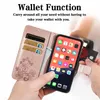 Imprint Clover Wallet Cases With Card Slot For Motorola Moto G8 G9 G Stylus Play Pure 2021 G30 G50 G60 G60S E7 Edge 20 Power 2022 Flower Lace Embossing