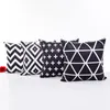 Black & White Polyester Throw Pillow Case Home Decor Geometric Decorative Pillows For Sofa Seat Cushion Cover 43x43cm Cushion/Decorat Cushio