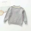 Baby Girls Boys Sweater Pullover Long Sleeve Knit Tops Kid Warm Spring Fall Winter V-neck Preppy Style Children Clothing Outwear Y1024