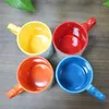 DIY Sublimacja Kubek ceramiczny z uchwytem serca 320 ml białe kubki ceramiczne z kolorową wewnętrzną powłoką specjalną butelkę wody Coffeepottery 607 V2