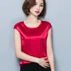 Top Women Summer O Neck Chiffon Vest Ärmlös Casual Blusas Silk Patchwork T Shirt Bottom Camisole 2022 Vit Kvinnors T-shirt