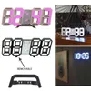 LED Digital USB Grande Relógio De Parede 3D Design Moderno Relógios Eletrônicos Na Parede Luminosa Alarme Tabela Relógio Decoração Home 211111