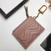 Titolare della carta di design all'ingrosso con marchio multifunzione portachiavi con cerniera portamonete pochette portamonete moda borsa unisex porta biglietti da visita