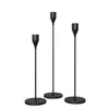 Świeczki Sprzedaży Zestaw 3 Gold Metal Black Candlestick Table Dinnel Dekoracyjne do wystroju domu, ślubu, jadalni, przyjęcia