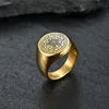 Bröllopsringar Nyckeln till Salomo rostfritt stål Seven Archangels Ring Amulet Male Jewelry2457