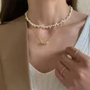 Chains Fashion Gold Necklace Elegant Three-ring Inlaid Zircon Pendant Chain Transshipment Beads Clavicle Jewelry Women