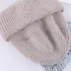 Beanie/Skull Caps Cappello invernale per donna Berretti lavorati a maglia in cashmere Spessi caldi Ragazze Lana Angora Berretti femminili