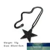 Korean Trend Black Pentagram Pendant Necklace Women's Fashion Sweater Long Necklace Wedding Party Jewelry Gifts