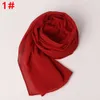 Foulard islamico in chiffon tinta unita Sciarpa in jersey traspirante Hijab per donne musulmane 2021 Copricapo turbante turco indiano estivo