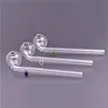 14cm Curved Glass Oil burners pipes Glass oil adapter Pipes with balancer 30mm OD bubbler hand smoking spoon pipes