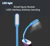 10 stks USB Light Small Desk Tafellamp LED Gadget Night Home Lezen Writing Energy Saving Draagbare 360 ​​Buigen Creative Gift voor Charger Computer Laptop Power Bank