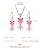 Kolczyki Naszyjnik Zyzq Goldfish Jewelry Set Cute Różowy Little Cartoon Dla Kobiet Wisiorek Obojczyk Łańcuch