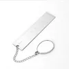 Sublimation Ruler Bookmarks Favor Double-sided DIY Blank Oval Pendant Bookmark Flat Chain Keychain Graduation Gift RRD13272