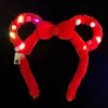 Party Hats Christmas Hat z Light Extended Plush Ear Luminous Hair Band Decoration Headband