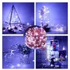 Strings 10pcs / lot à piles 20 30 LED mini chaîne de fée étanche lumières fil de cuivre luciole étoilée pour bricolage fête de mariage 307r