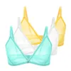 Varsbaby Sexy Français Ultra-Mince Maille Lingerie Citron Jaune Menthe Vert Sous-Vêtements D'été Respirant Soutien-Gorge Combinaison 3 PCS / Lot 210728