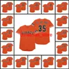 Hombres Mujeres Jóvenes #35 Brandon Crawford Dj Bc Raw 28 Buster Posey Hum Buss Custom Orange Players' Weekend