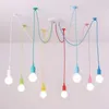 Art coloré pendentif lumière moderne bricolage Design suspension lampe araignée lustre E27 pendentifs lampes décoration intérieure lumières