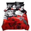 Aggcual animal Leopardo Rose Rose Set Tamanho Tamanho Nenhuma Folhas 3pcs Duvet Cover Set Cama de Casal Home Têxteis Impressão Digital Be90 210319