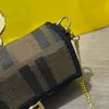 Kobiety portfele torebki torebki łańcuch mody torby komunikatorowe Patchwork drukowane litery złota sprzętowa klamra mini torba oryginalna skóra C238S