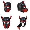 Masques de fête Rembourré Latex Caoutchouc Jeu de rôle Chien Masque Chiot Cosplay Tête Complète Oreilles 10 Colors177W