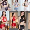 Drozeno Sexig Underkläder Kvinnor Sexig 2 Unids / Set Pecho Abierto Traje Con TransParkias Seda TransParenta Hielo Club de Baile Sexy R X0526