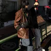 Veste en cuir lâche vintage femmes coréen PU chic moto femme printemps mode streetwear femme hiver y2k manteau 210604