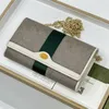 Design 2021 klassische Luxusmode Umhängetaschen Geldbörsen 3 Farben Leder rote und grüne Streifen Buchstabenmuster Design kleine Handtasche