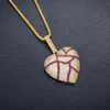 Pendant Necklaces Quality Personality Heart Necklace Broken Represents The Valentine's Day Gift Of Love Copper Jewelry