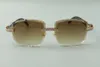 2021 unique designers sunglasses 3524023 XL diamond cuts lens natural black OX horns temples glasses size 58-18-140mm278C