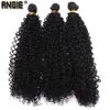 Black Kolor Wysoko temperatury Syntetyczne przedłużenia włosów Afro Kinky Curly Hair Bundles 1630 cala Długość 8619700