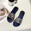 Women Summer Rhinestone Slippers Woman Transparent Colorful Ladies Flats Slides Bling New Open Toe Female Elegant Casual Shoes fyjutei67io67o