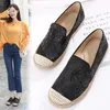 Fashion Party Espadrilles Shoes Ladies Flat Comfy Loafers Lazy Hollow Out Slip-on Cloth Big Size 41 Zapatos Para Mujer Elegante 0227